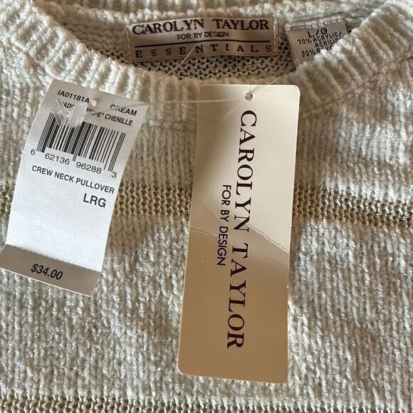 NWT Crew Neck Chenille Sweater - Picture 3 of 6
